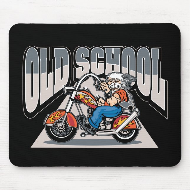 Old School Biker Mouse Pad (Front)