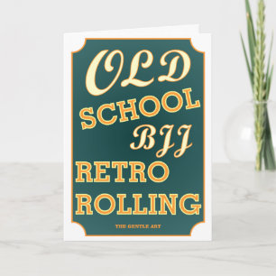 Old School BJJ Retro Rolling Birthday Card