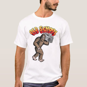 Old School! Boombox Bigfoot Retro Radio 80S Stereo T-Shirt