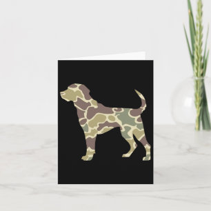 Old School Camo Hunting Dog Card