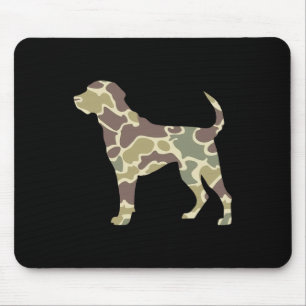 Old School Camo Hunting Dog Mouse Pad