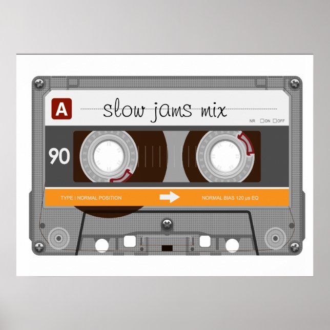 Old School Cassette Tape Poster (Front)