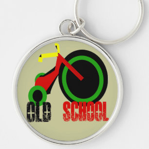 Old School - Change background colours Key Ring