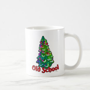 Old School Christmas Ceramic Fun Tree Saying Coffee Mug