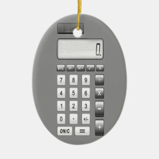 old school classic calculator ceramic tree decoration