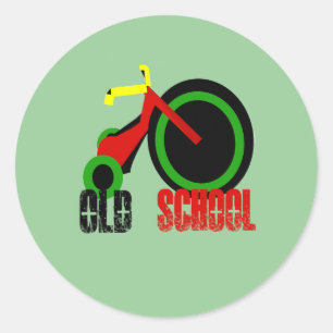 Old School Classic Round Sticker