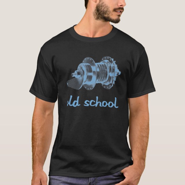 Old School Coaster Hub (Black & Blue) T-Shirt (Front)