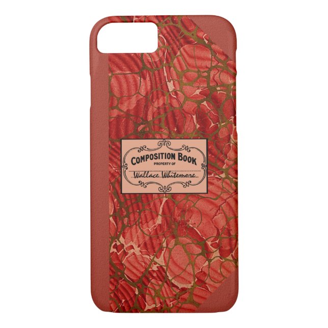 Old School Composition Notebook Case-Mate iPhone Case (Back)