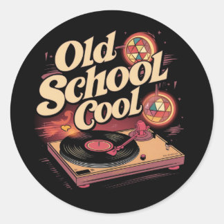 Old School Cool (2) Classic Round Sticker