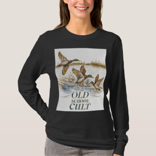 Old School Cult – Vintage Mallard Ducks in Flight T-Shirt
