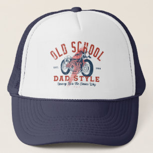 Old School Dad Style Funny Dad Jokes Fathers Day Trucker Hat