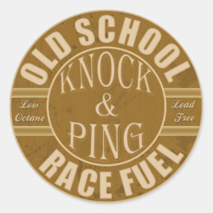 old school drag race fuel classic round sticker