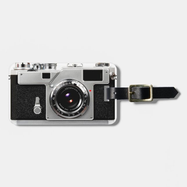 Old School Film Camera Luggage Tag (Front Horizontal)