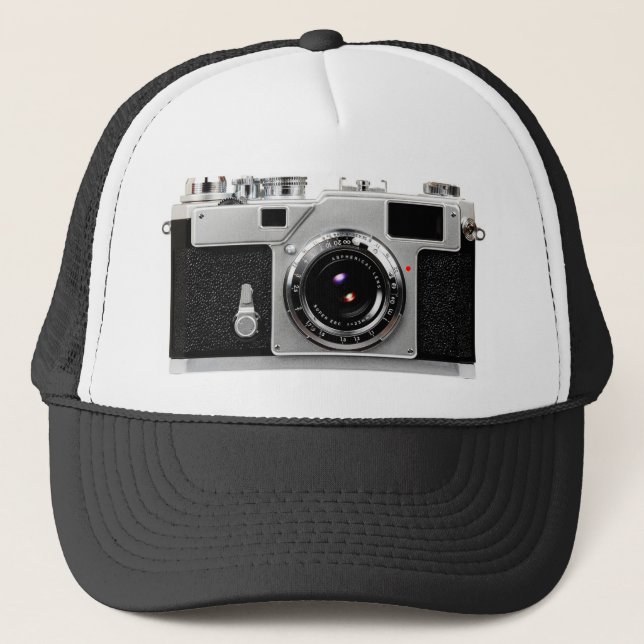 Old School Film Camera Trucker Hat (Front)