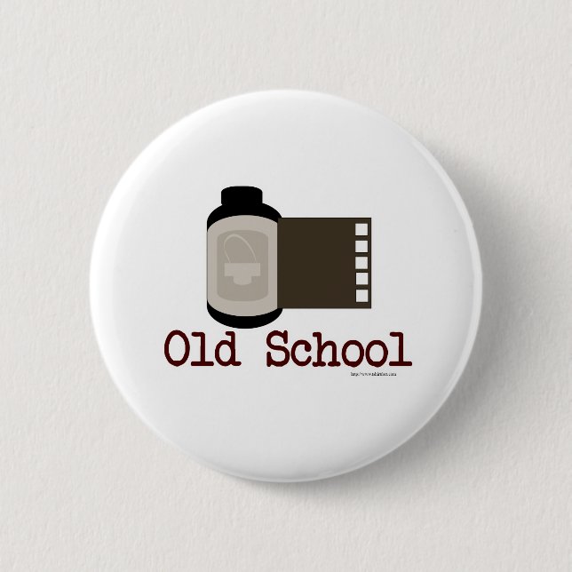 Old School Film Fan 6 Cm Round Badge (Front)