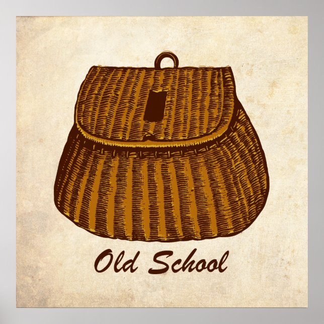 Old School Fishing Creel Poster (Front)