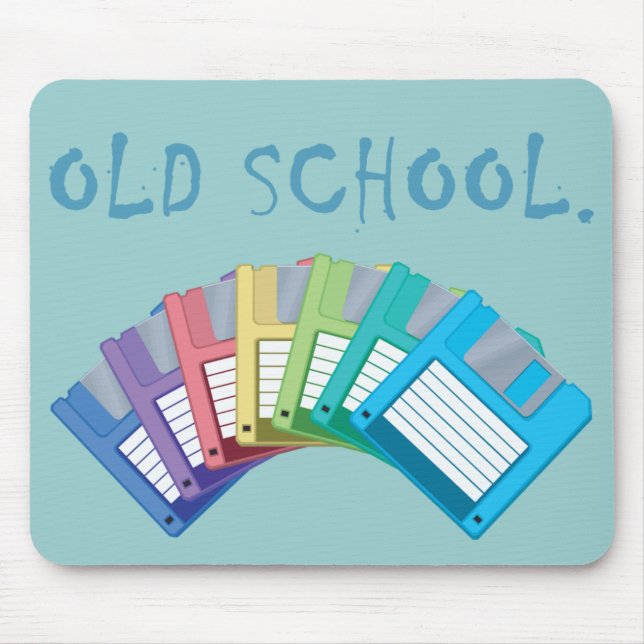 old school floppy discs mouse pad (Front)