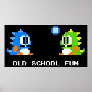 Old School Fun - Bubble Bobble - Bub and Bob - A Poster