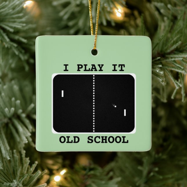 Old School Gamer Ceramic Ornament (Tree)