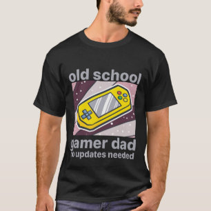 Old School Gamer Dad Retro Console Art T-Shirt