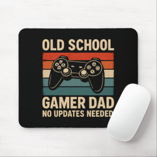 Old School Gamer Dad Retro Controller Mouse Pad
