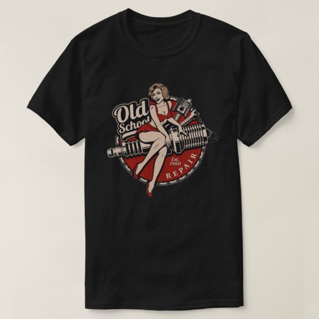 Old School Garage T-Shirt (Design Front)