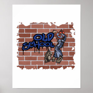 old school graffiti design poster