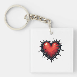 Old School Heart & Thorns Tattoo keychains