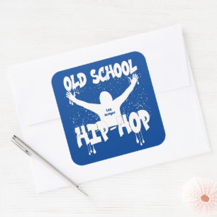 OLD SCHOOL HIP HOP funny music Square Sticker