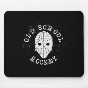 Old School Hockey Goalie Mask Mouse Pad