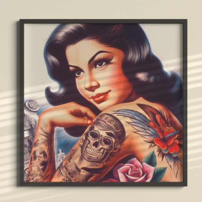 Old School Inked Girl Poster (Creator Uploaded)