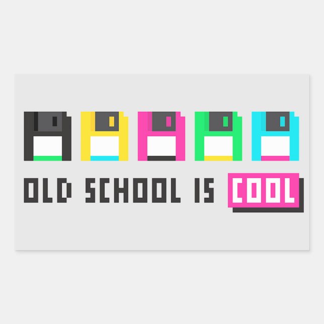 Old school is cool   rectangular sticker (Front)