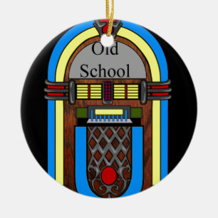 Old School Jukebox Ceramic Tree Decoration