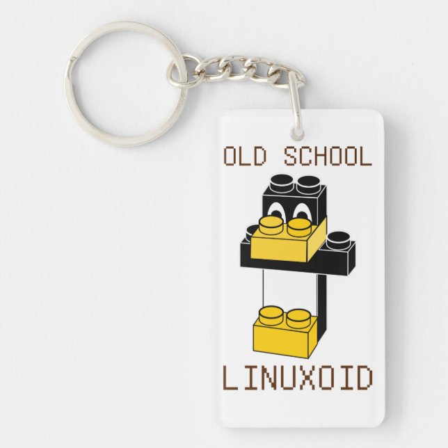 OLD SCHOOL LINUXOID KEY RING (Front)