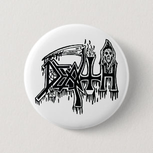 Old School Logo white button