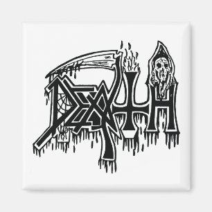 Old School Logo white magnet