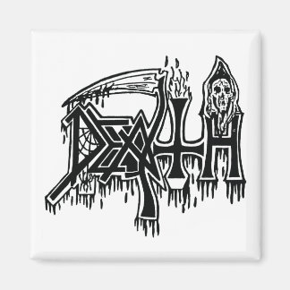 Old School Logo white magnet