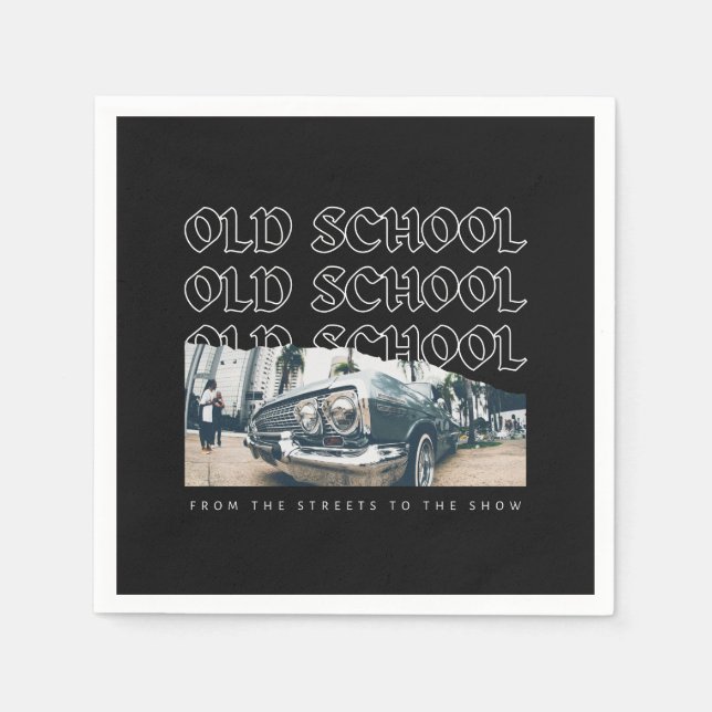 Old School Lowrider Tribute Napkin (Front)
