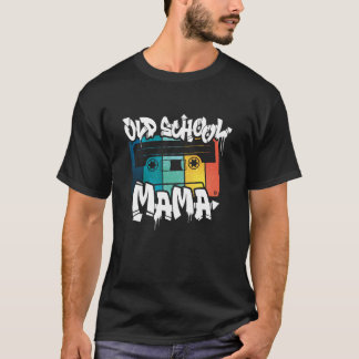 Old School Mama Retro 80s 90s Graffiti Cassette Mi T-Shirt