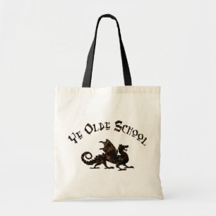 Old School - Mediaeval Dragon King Arthur Knights Tote Bag