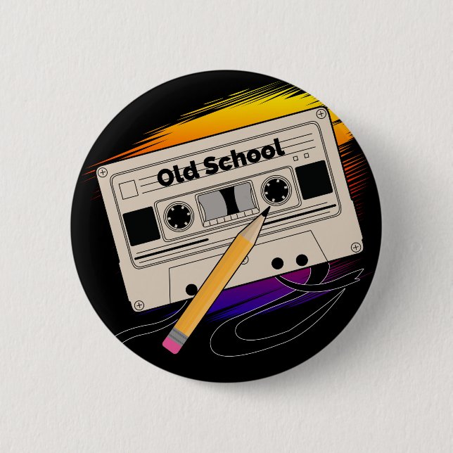 Old School Memories 6 Cm Round Badge (Front)
