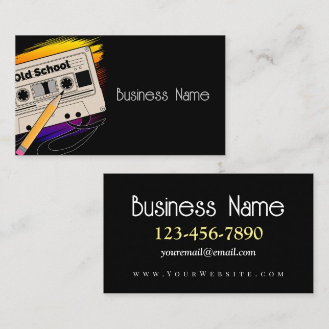 Old School Memories Business Card (Front/Back)