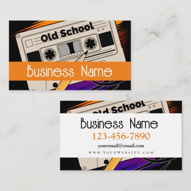 Old School Memories Business Card (Front/Back)