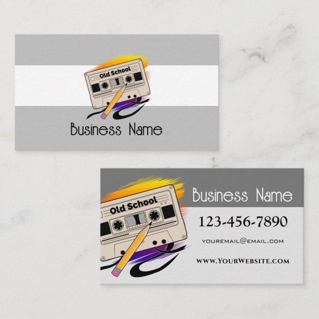 Old School Memories Business Card (Front/Back)