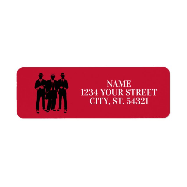 Old School Mobsters Return Address Label (Front)