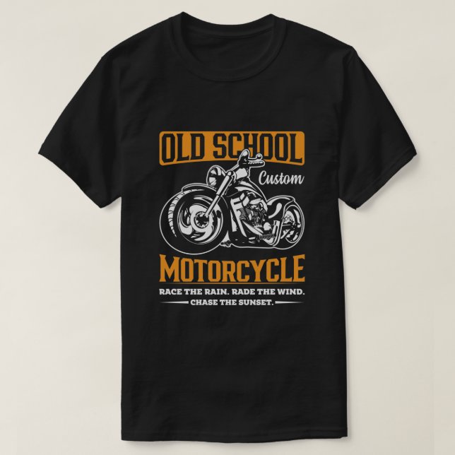 Old School Motorcycle T-Shirt (Design Front)