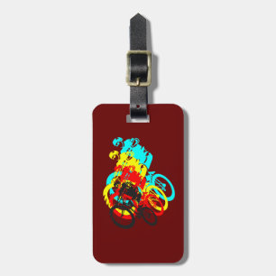 Old school MTB / Trials bike wheelie Luggage Tag