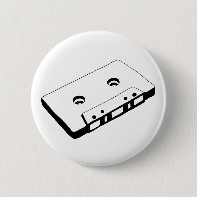 Old School Music Tape Button (Front)
