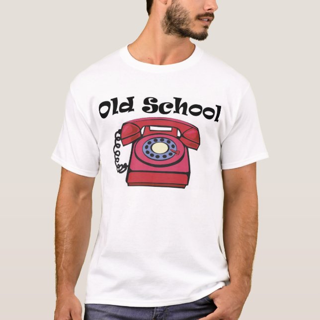 Old School/ New School Phone T-Shirt (Front)