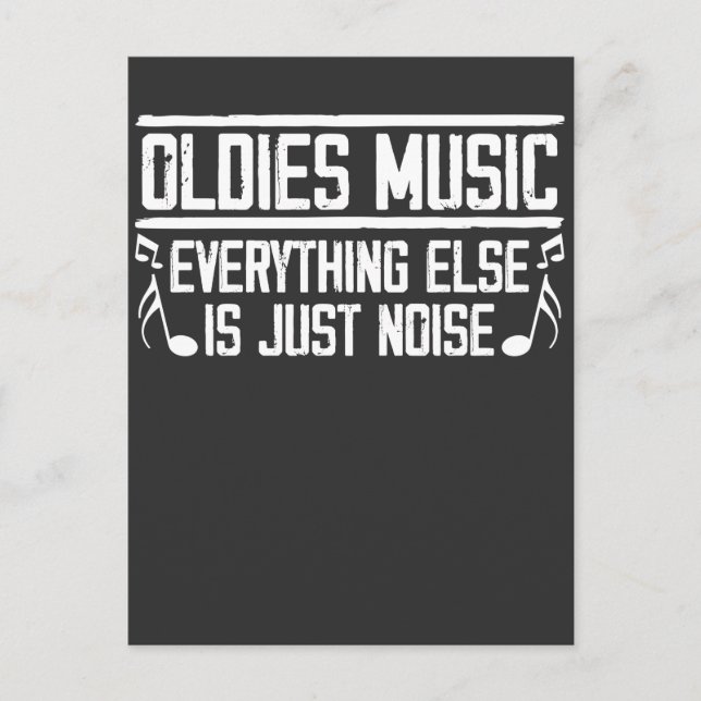 Old School Oldies Music Lover 90s 80s Musician Postcard (Front)